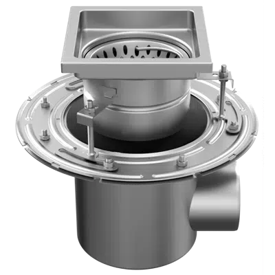 画像 ATT Industrial FLOOR DRAIN – gully horizontal with square top, two-part