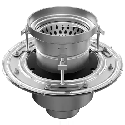 Image for Industrial FLOOR DRAIN – gully vertical with round top, two-part