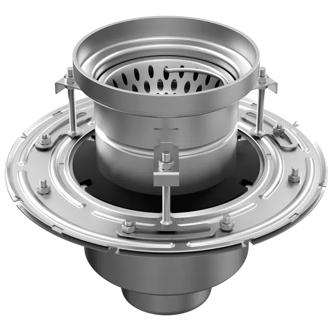 ATT Industrial FLOOR DRAIN – gully vertical with round top, two-part