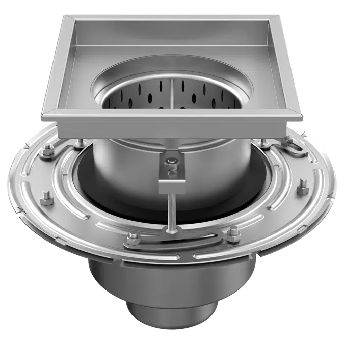 ATT Industrial FLOOR DRAIN – gully vertical with square top, two-part