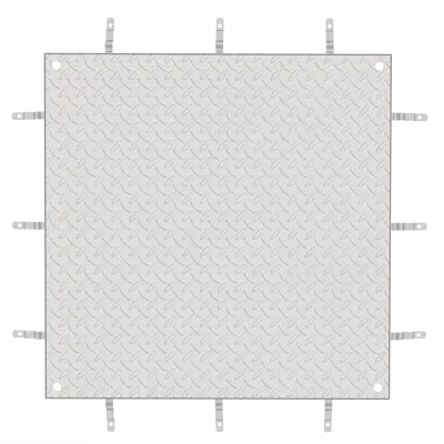 Image for ATT Manhole Cover without gas lifters - square shape and checker plate
