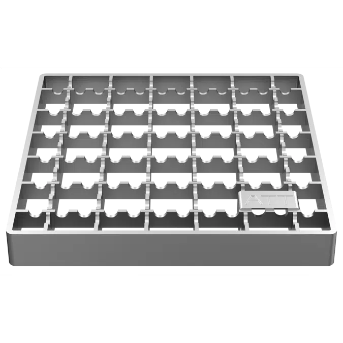 ATT Mini FLOOR DRAIN – gully horizontal with square top, two-part