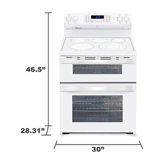 White double deals oven electric range