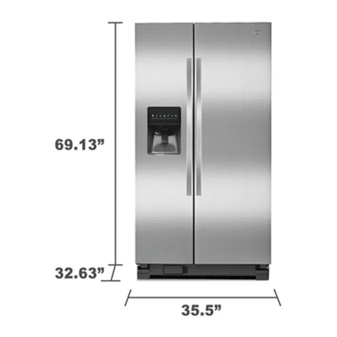 Kenmore 51123 25 cu. ft. Side-by-Side Refrigerator—Stainless Steel