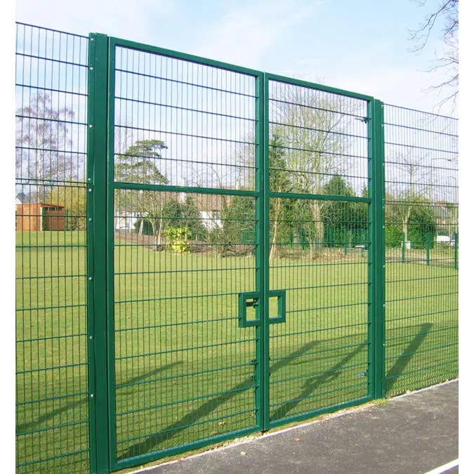 Lockmaster – With infill options for systems above double leaf gate - Carbon steel gate