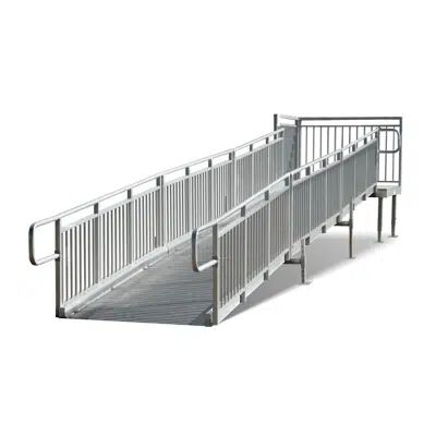 billede til Universal Aluminum Metal Wheelchair ADA Ramp System