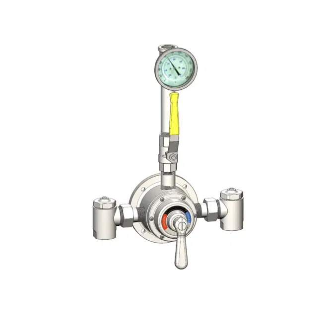 4205 Piped Thermometer Ball Valve