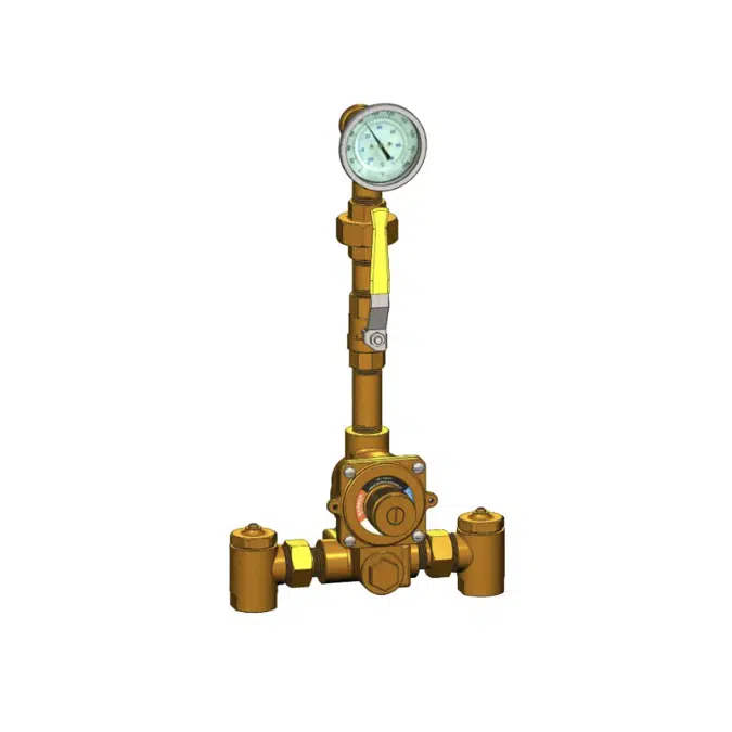 6710 Piped Thermometer Ball Valve Union