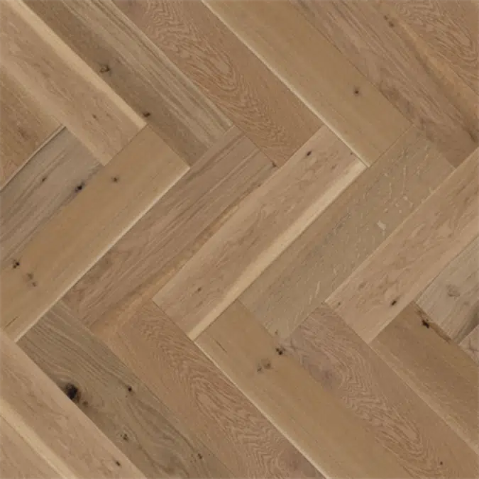 5" White Oak Character Brushed - Herringbone