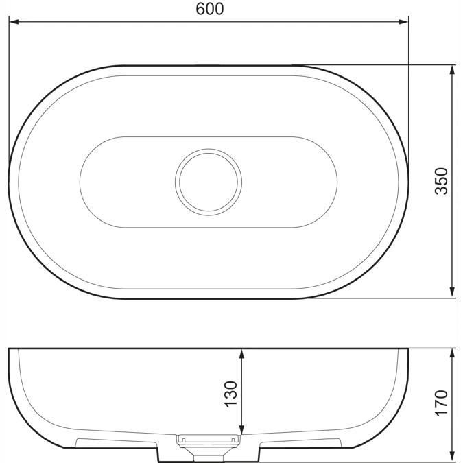 LAVA III Wash basin - medium