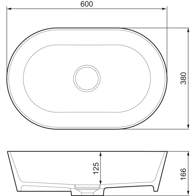 LAVA II Wash basin - medium