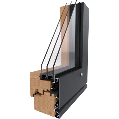Image for UNILUX PureLine - wood-alu window fixed glazing & screwed-in sash, integrated sash