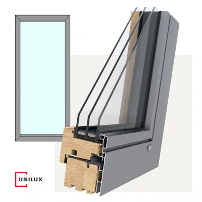 Image for DesignLine - wood-alu window fixed glazing & screwed-in sash