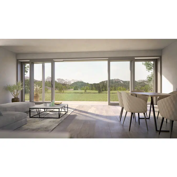 UNILUX - wood-alu lift & slide door, Scheme C