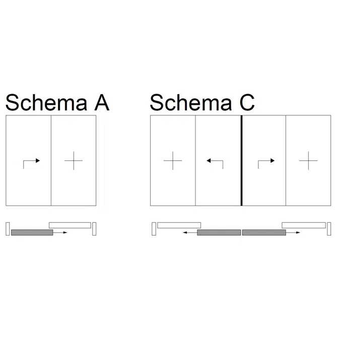 UNILUX - wood-alu lift & slide door, Scheme C