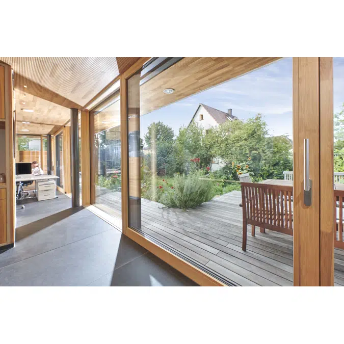 UNILUX - wood-alu lift & slide door, Scheme G2