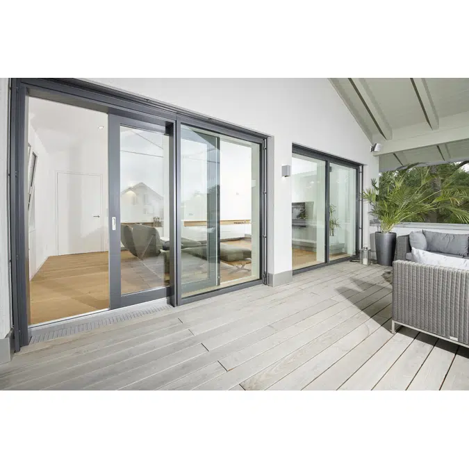 UNILUX - wood-alu lift & slide door, Scheme A
