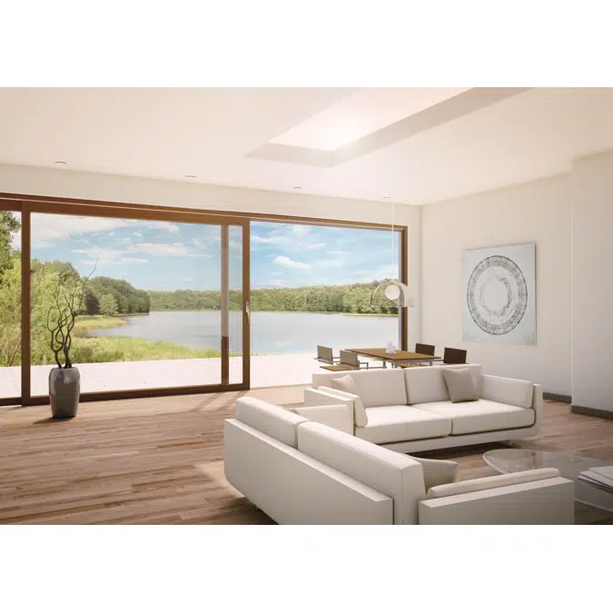 UNILUX - wood-alu lift & slide door, Scheme A