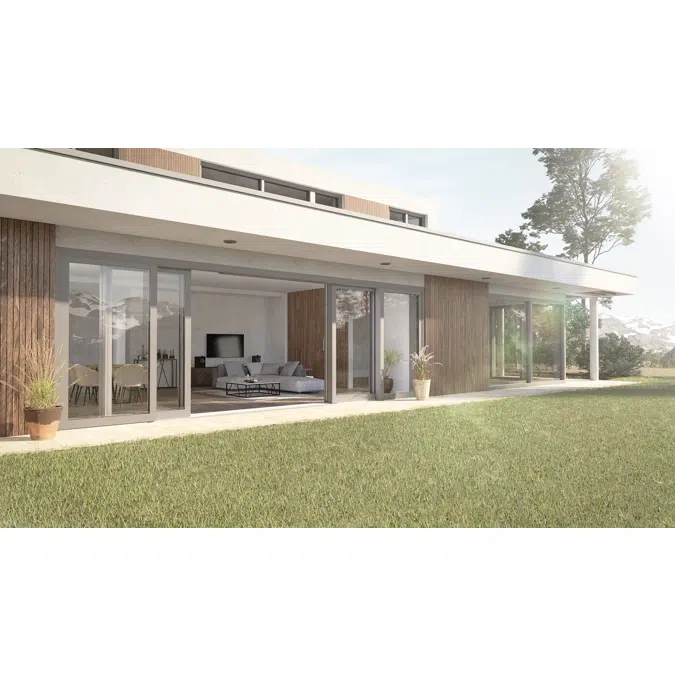 UNILUX - wood-alu lift & slide door, Scheme E