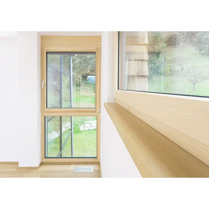 UNILUX LivingLine - wood-alu window & balcony door tilt & turn, single leaf