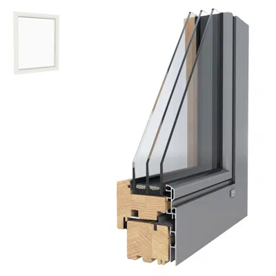 obraz dla UNILUX LivingLine - wood-alu window & balcony door tilt & turn, single leaf