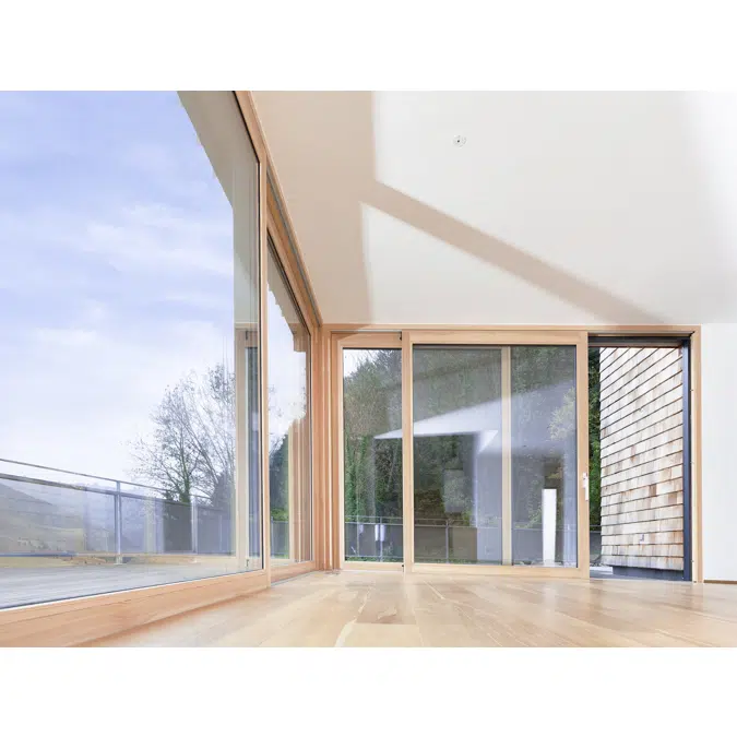 UNILUX ModernLine - wood-alu window & balcony door tilt & turn, single leaf