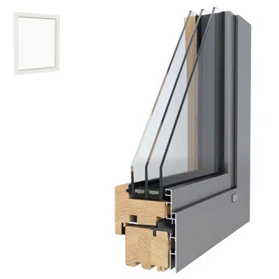 afbeelding voor UNILUX ModernLine - wood-alu window & balcony door tilt & turn, single leaf