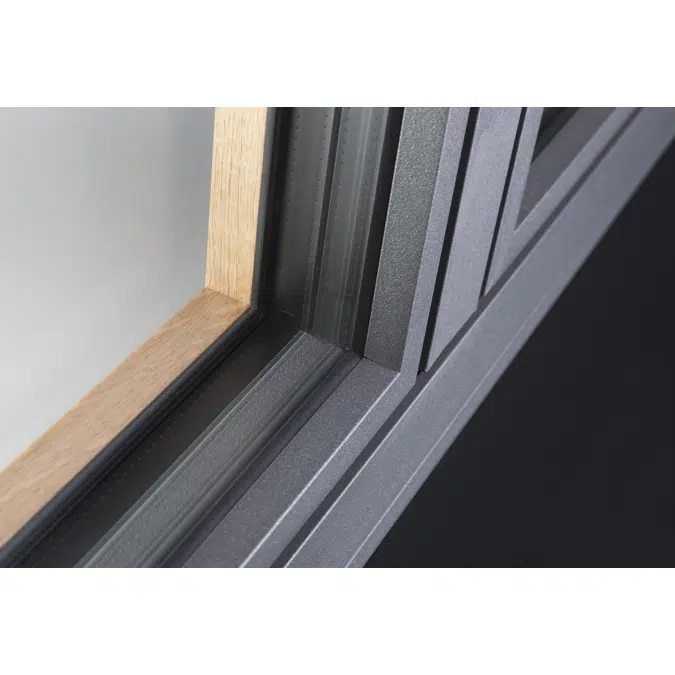 UNILUX DesignLine - wood-alu window & balcony door tilt & turn, single leaf