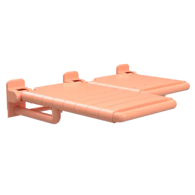 画像 L Shaped ADA Nylon REVERSIBLE Right and Left Hand Shower Seats Cantilevered - Decorative Colors