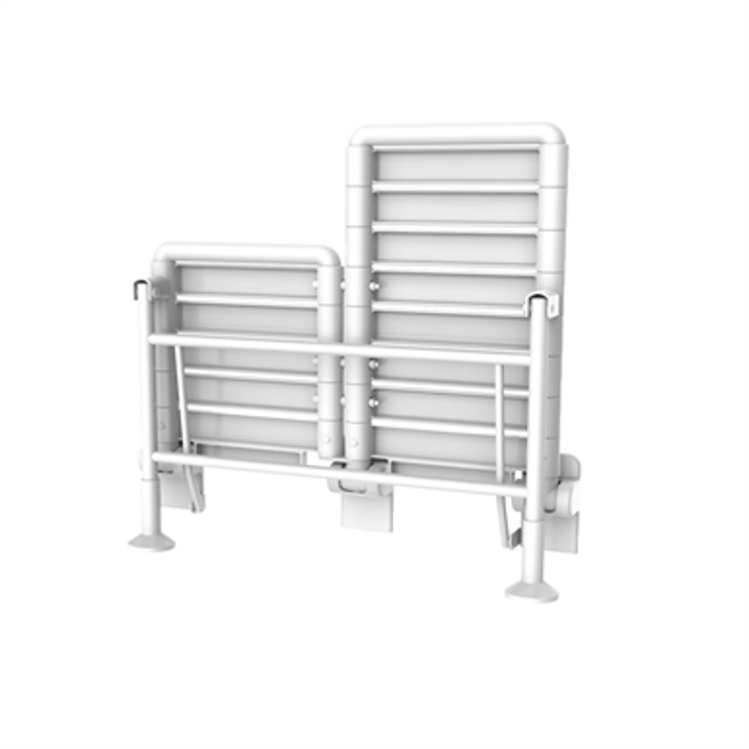 BIM objects Free download! L Shaped ADA Nylon Left Hand Shower Seats with Fold Down Legs