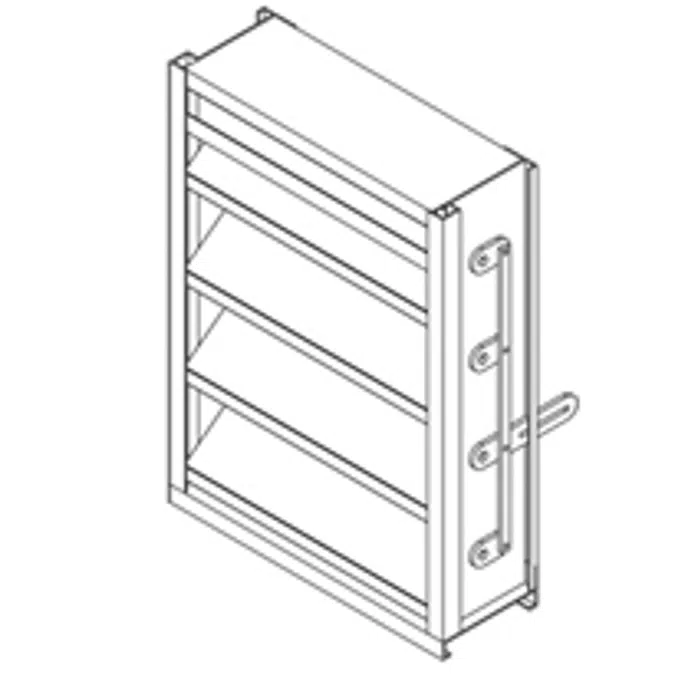 BIM objects - Free download! Extruded Aluminum Louver, 6