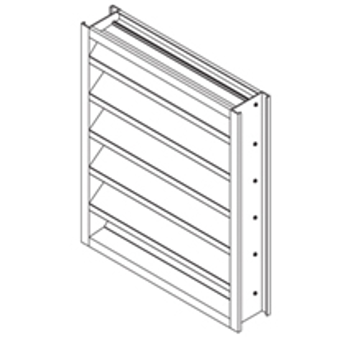 BIM objects - Free download! Extruded Aluminum Louver, 4