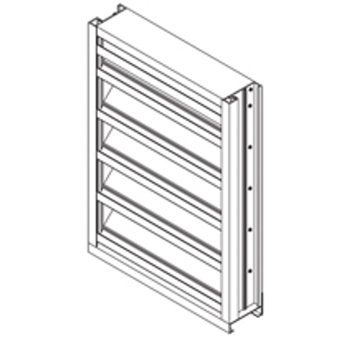 BIM objects - Free download! Extruded Aluminum Louver, 4