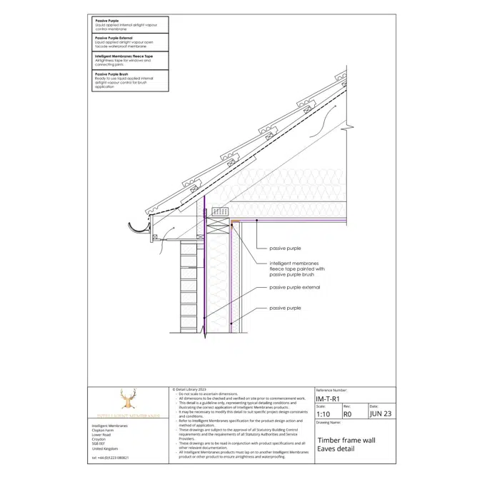 Liquid Façade Breathable Membrane - Passive Purple External Brush