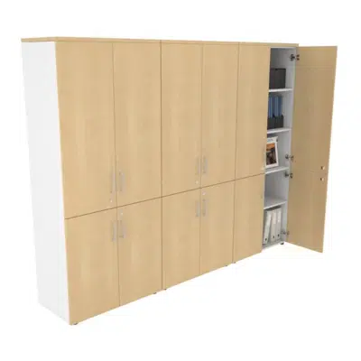 Image for Uniform Large Storage Cupboard with Small & Medium Doors [2400W x 1870H x 350 & 450D]