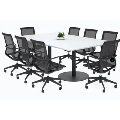 imagem para Sapphire Rectangle Boardroom Table with Round Corners - 1800 L X 1100 W