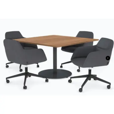 billede til Sapphire Rectangle Boardroom Table with Round Corners - 1200 L X 1200 W