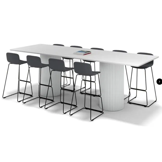 Baobab Circular Base Counter Rectangle Table 3200L x 1100W