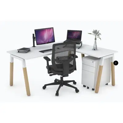 imagem para Quadro Wood Corner Desk