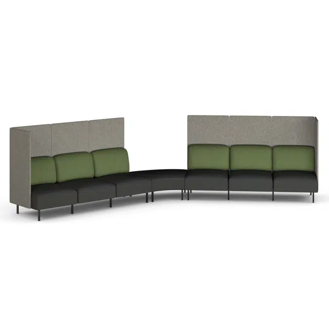 Sona Modular Privacy Sofa 7 Seater Angle Lounge