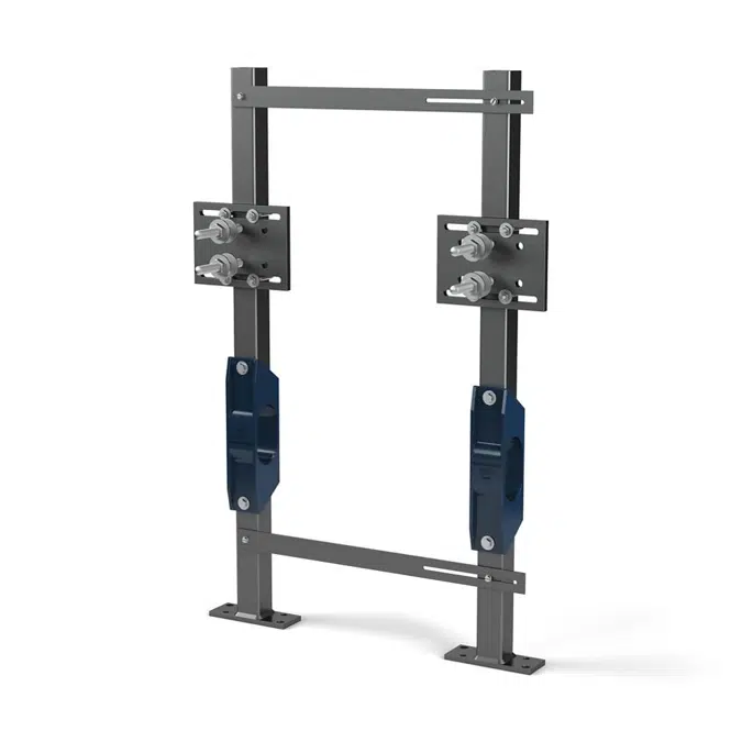 Z1240-EZR Exposed Arm Carrier System for Sundara Drift and Reef Lavatory w/ Adjustable Uprights & Header Plates