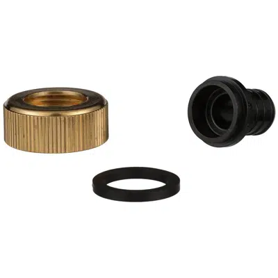 imagen para QQPSFC45X Crimp QickSert Polymer Swivel Adapter - 3/4" Barb x 1" Female FPT, Brass Swivel Nut