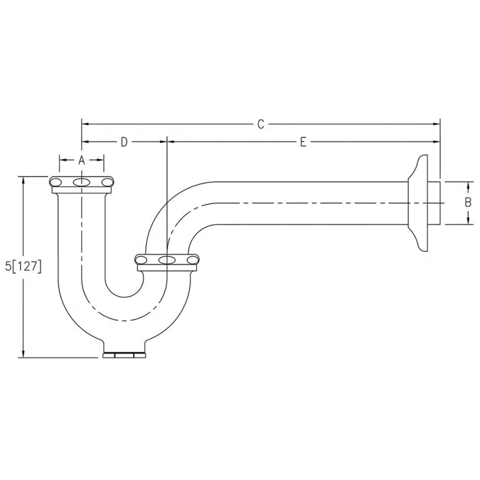 Z8700-PC TO Z8708-PC Semi-Cast P-Traps With Wall Bend