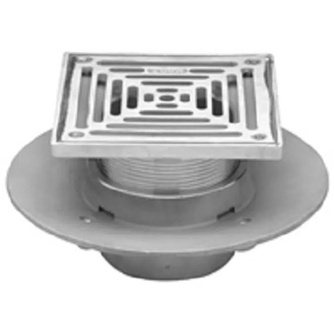 Z1727 5", 6" or 8" Square Top Adjustable Medium-Duty Floor Drain