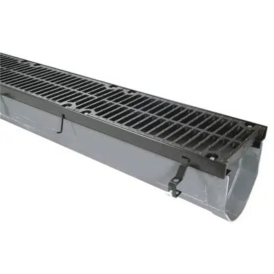 Image for ZF812 12" Wide Reveal Fiber Reinforced Non-Combustable Polymer Trench Drain System with Steel Frame