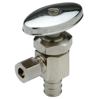 imagen para QQTV_GX PEX® XL-Low Lead Brass Angle Stop Valve - Quarter Turn, Chrome Plated