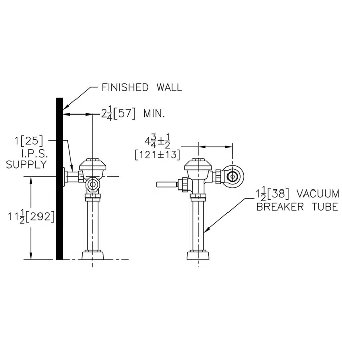 Z6000 Manual Flush Valve, Z6000 Aquaflush Exposed Closet Flush Valve