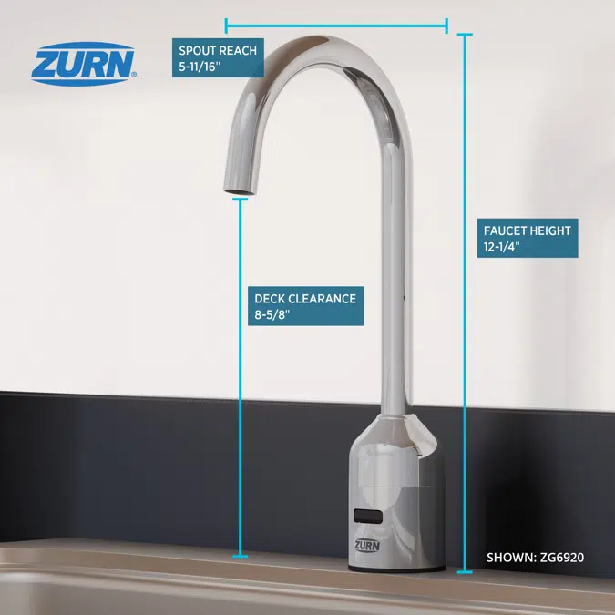 ZG6920 AquaSense® 5-3/8 in. Gooseneck Sensor Faucet With Gear-driven Ceramic Cartridge