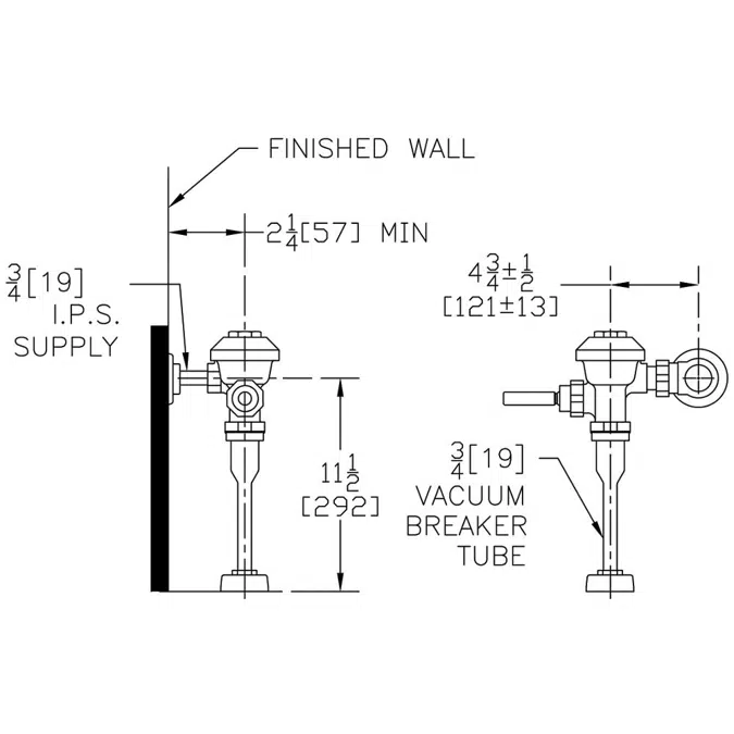Z6003AV AquaVantage® ‘AV’ Exposed Urinal Flush Valve