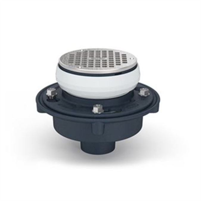 Z415-BZ1 Floor and Shower Drain, Z415 Body Assembly with Round "Type B" Strainer with EZ1™ Technology